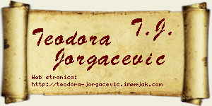 Teodora Jorgačević vizit kartica